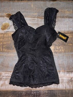 Spirit Black Lace Bustier Corset Tank Top
